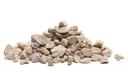 Rocks pile isolated on white background