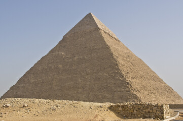 Fototapeta na wymiar Pyramid of Giza. Pyramid of Chefren. Great Pyramid.