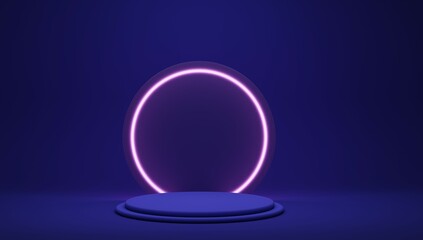 glowing neon light bulb, 3d render