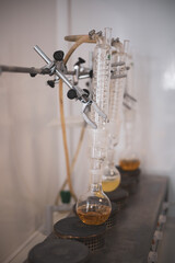 a round flask to evaporate solutions.