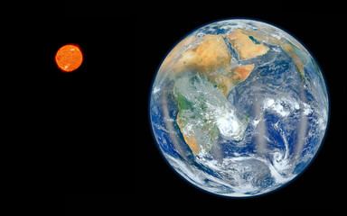 Planet Earth from space 3D illustration (Elements of this image furnished by NASA) 3d render