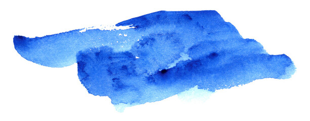 Blue watercolor background, artistic element for banner, template, print and logo	