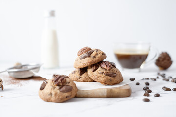 Tiramisu Cookies. set on cafe table.