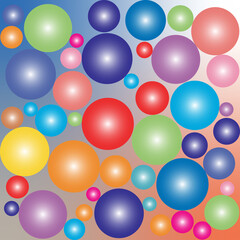 Seamless pattern with multicolored shiny balls. Print option for children's clothing, background for cover, postcards, wrappers.