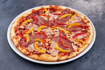 italian pizza on the white plate