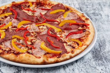 italian pizza on the white plate