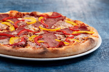 italian pizza on the white plate