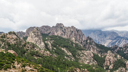 Fototapeta premium The GR 20 is a GR footpath that crosses the Mediterranean island of Corsica running approximately north-south.