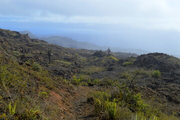 Landscapes of Volcano Sierra Negra, Galapagos Islands, Ecuador