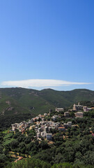 Fototapeta na wymiar Corsica is the fourth-largest island in the Mediterranean and lies southeast of the French mainland.