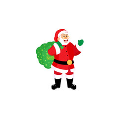 Isolated happy santa claus cartoon Vector illustration