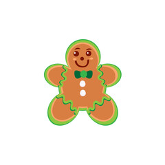 Isolated Ginger cookie Christmas season Vector illustration