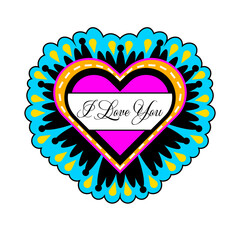 HEART card I love you sticker