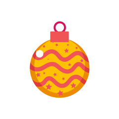 Obraz premium Isolated decorated shiny christmas ball Vector illustration