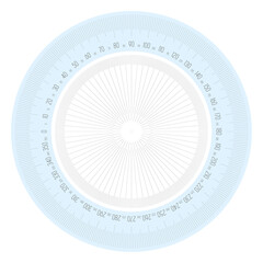 Full 360 degrees protractor measuring instrument