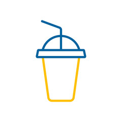 Soft drink vector icon. Fast food sign