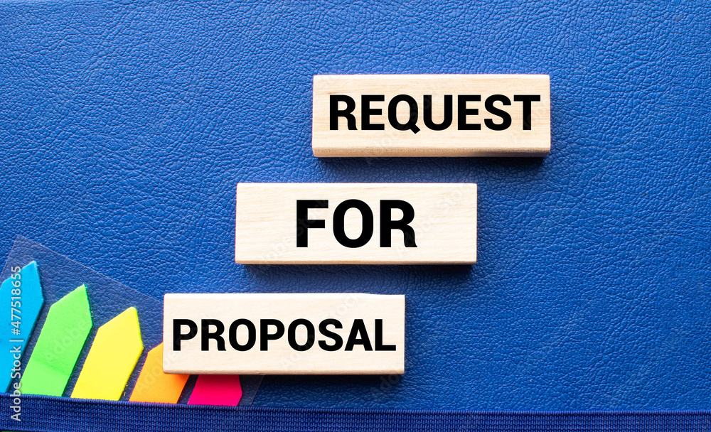 Poster rfp- request for proposal written in notebook.