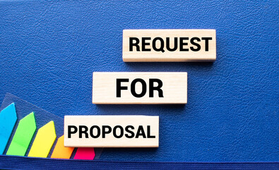 RFP- Request For Proposal written in notebook.