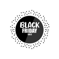 Isolated black friday label discount Vector illustration