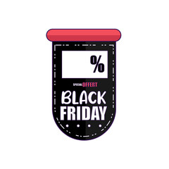 Isolated black friday label discount Vector illustration