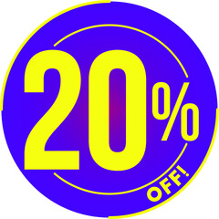 Price banner 20% off discount sale