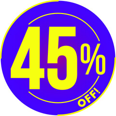 Price banner 45% off discount sale