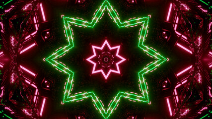 Neon Disco Lights And Futuristic Hi-Tech Sci Fi Illustration Background Wallpaper Texture for Banners, Web Templates, Titles, Texts, Flyers, Book Covers and ect.