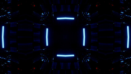 Neon Disco Lights And Futuristic Hi-Tech Sci Fi Illustration Background Wallpaper Texture for Banners, Web Templates, Titles, Texts, Flyers, Book Covers and ect.