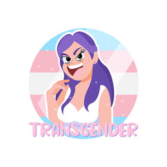 Isolated happy transgender person Vector illustration design