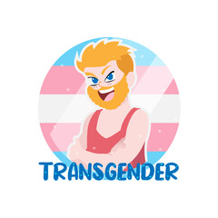 Isolated happy transgender person Vector illustration design