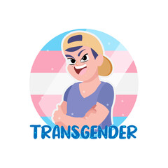 Isolated happy transgender person Vector illustration design
