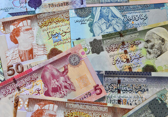 dinero de Libia de la epoca de Gadafi