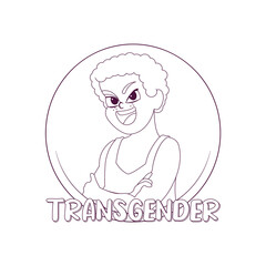 Isolated happy transgender person Vector illustration design