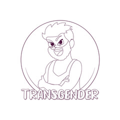 Isolated happy transgender person Vector illustration design
