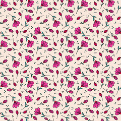 Vector illustration of a seamless floral pattern Abstract style