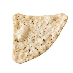  Single mexican nacho chip isolated on a white background