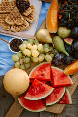 Fruit on a wooden board 