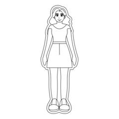 Isolated woman draw love gender human illustration vector