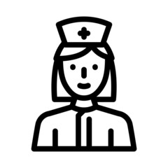 nurse medical worker line icon vector. nurse medical worker sign. isolated contour symbol black illustration