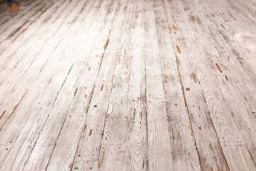 surface made of aged white planks. retro floor design