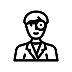ent doctor line icon vector. ent doctor sign. isolated contour symbol black illustration