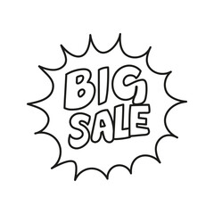 Isolated big sale draw discount shop promo vector illustration