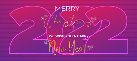 We wish you Happy New Year 2022 gold handwritten lettering tipography line design white sparkle firework light blue year 2022 background
