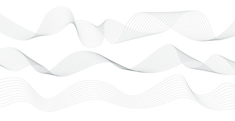 Abstract wavy stripes. Wave line art. Curved smooth design background. Vector illustration EPS 10.