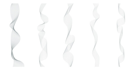 Abstract wavy stripes. Wave line art. Curved smooth design background. Vector illustration EPS 10.