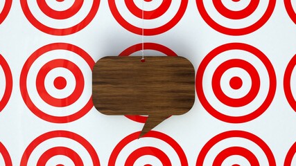target and speech bubble