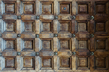 Vintage carved brown wood background