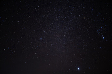 milky way dark night filmed in a Russian village