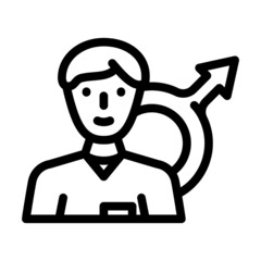 urologist doctor line icon vector. urologist doctor sign. isolated contour symbol black illustration