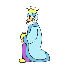 Isolated Shepherd Belen manger jesus christmas vector illustration